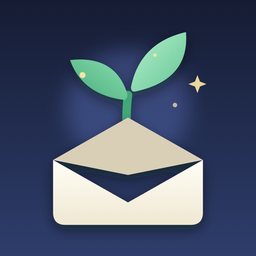Zen Inbox Cleaner app icon — a sprout growing from an open envelope